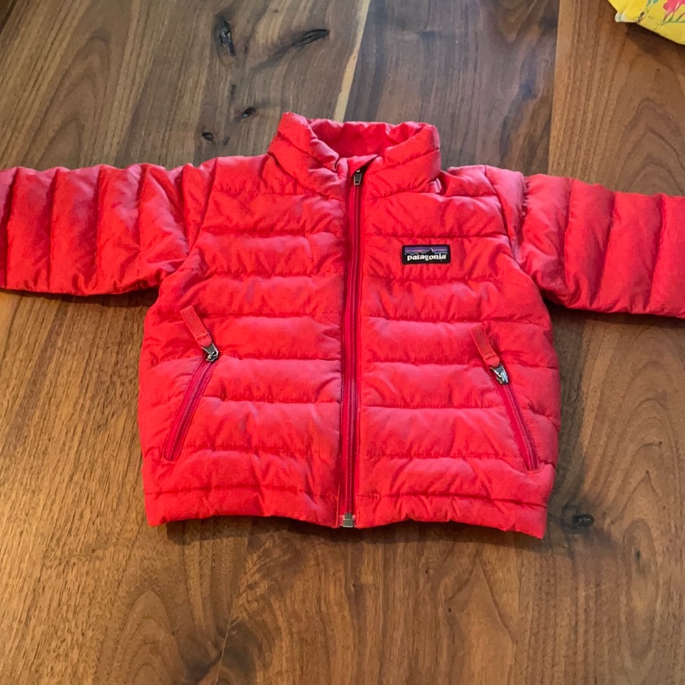 Red Patagonia jacket- 6 mths